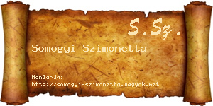 Somogyi Szimonetta névjegykártya